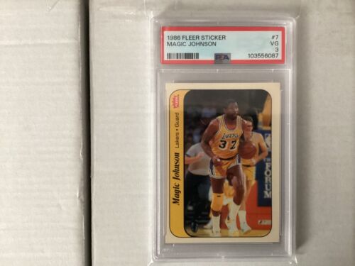 1986-87 Fleer - Sticker Magic Johnson #7