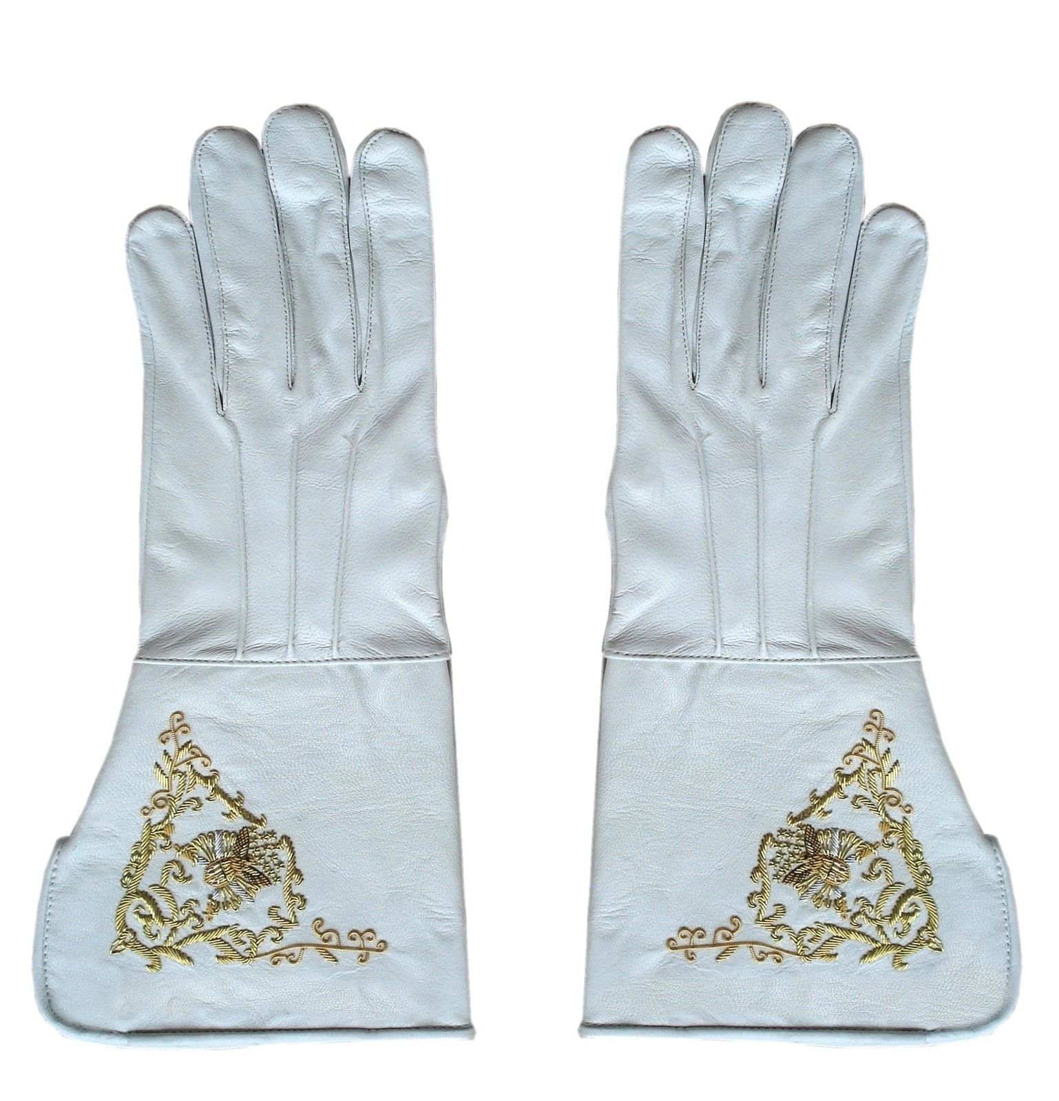 CAVALRY OFFICERS LEATHER GAUNTLETS, Size S, M, L, XL,XXL AMERICAN CIVIL WAR