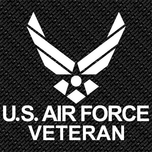 US AIR FORCE VETERAN USAF EMBLEM ARMY MILITARY VINYL DECAL STICKER (USAF-05)