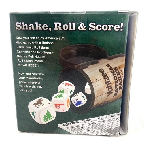 New Classic Yahtzee National Parks Game Travel Edition Five Park Dice Shaker Cup - Picture 3 of 7