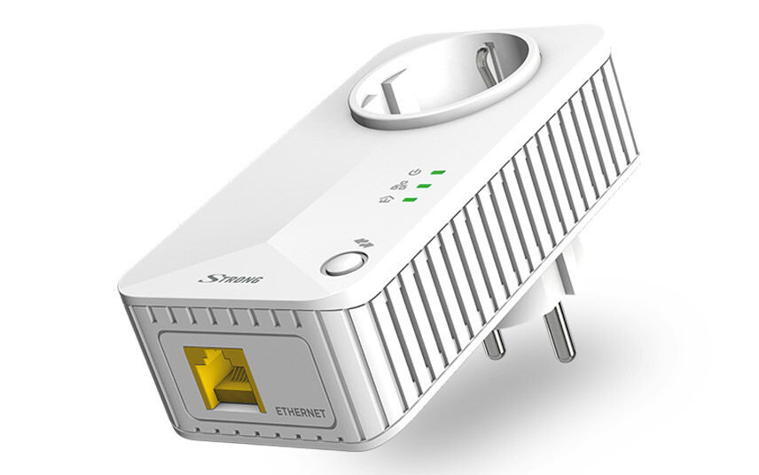 INSTAR Powerline Adapter Set - 2 Adapter Mit Steckdose, 500Mbps, Einfachste Installation