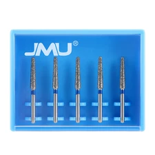 JMU Dental Medium Grit Diamond Burs FG for Fast High Speed Handpiece 5pcs