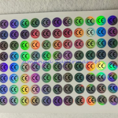 1000 un. CE Holograma Etiquetas Adhesivas Impermeable, Láser Etiqueta Adhesiva - Imagen 3 de 3