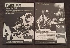 Pearl Jam Riot Act 2003 Tour Promo Postcard Live CD RARE Eddie Vedder Ten Club
