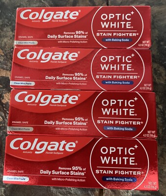 Colgate Optic White Toothpaste Lot. 4 Total. 