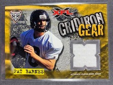 Pat Barnes 2001 Topps XFL Gridiron Gear Jersey Patch Card 
