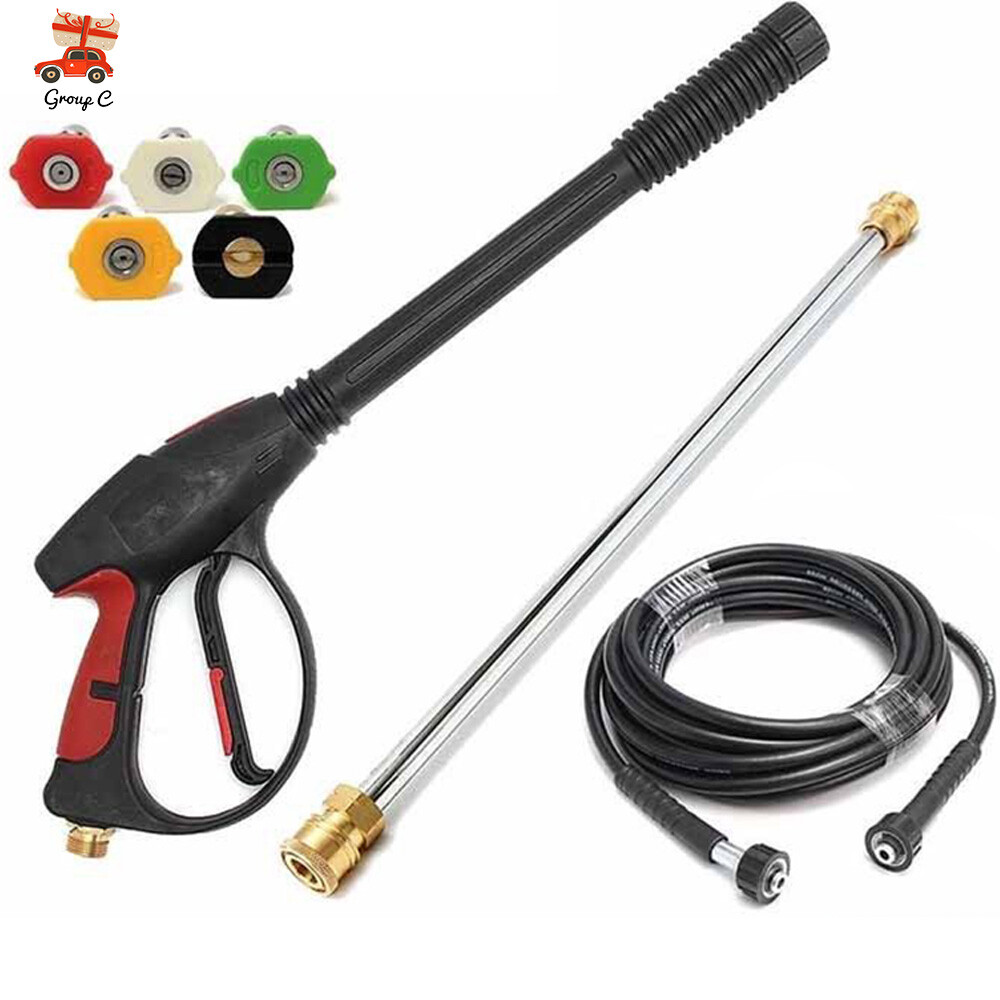 High Pressure 3000PSI Car Power Washer Gun Spray Wand Lance Nozzle and Hose Kit