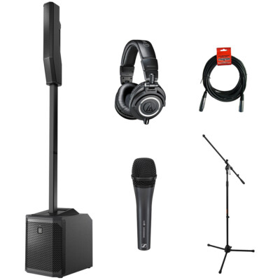 Electro-Voice EVOLVE 30M Sound System w/ Mic, Headphones, Stand & Cable Bundle