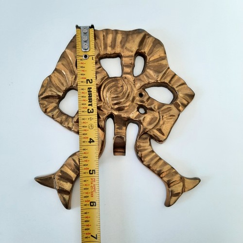 Vtg Brass Bow Ribbon Hook Metal Towel Clothing Jewelry Hook Whimsical Balletcore - Picture 4 of 5