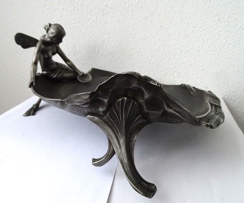 Art Nouveau WMF №245 Elfe mit Wassermann Antike Mythologie Jugendstilschale 1905 - Bild 9 von 24