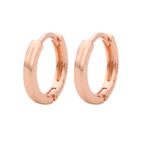 2Pcs Silver Gold Plated Plain Hinged Huggie Hoop Ear Earrings Pe49
