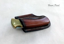 Custom Left Handed Scout Carry Leather Sheath for Buck 110