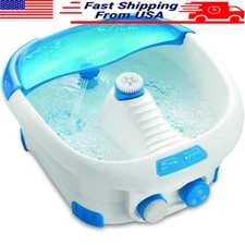 Heated Foot Spa Bubble Massager W/ Hydrotherapy Jets & Pedicure Center White New