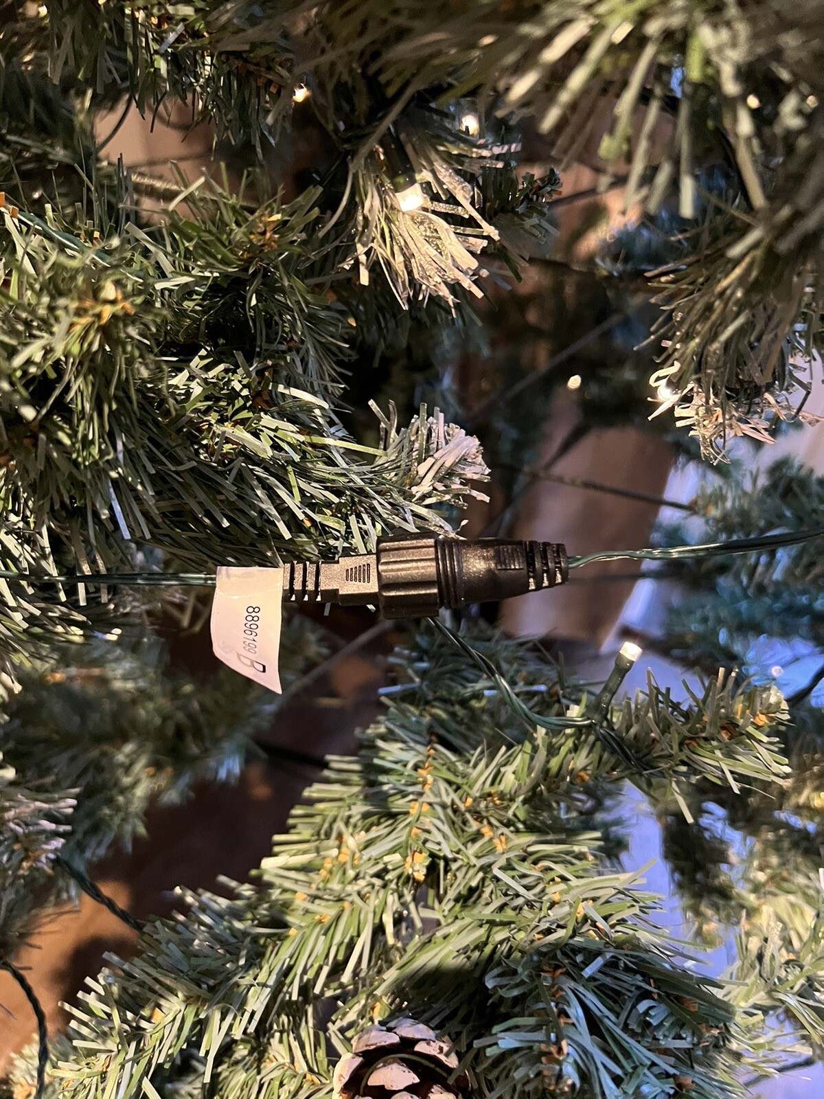 Habitat Christmas Tree PreLighted Tree 7ft Blue Oscar Snow Tipped