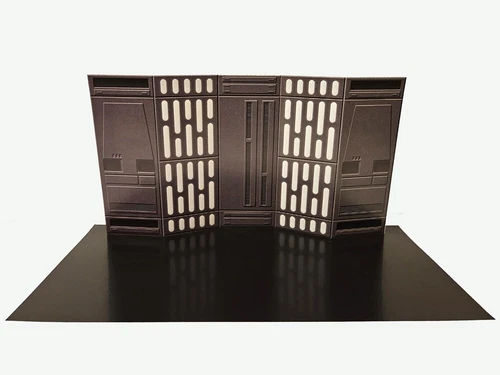 3.75" Death Star Hallway Diorama Wall w Floor Star Wars Hasbro Kenner Ships Free