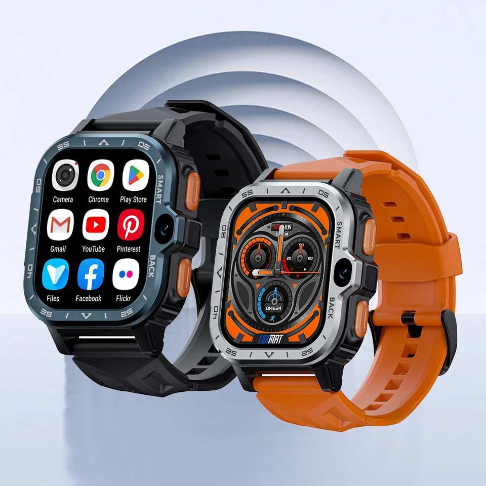 Reloj inteligente WiFi 4G Android GPS doble cámara reloj deportivo rastreador de actividad física 2G+16G Foto 3 de 4