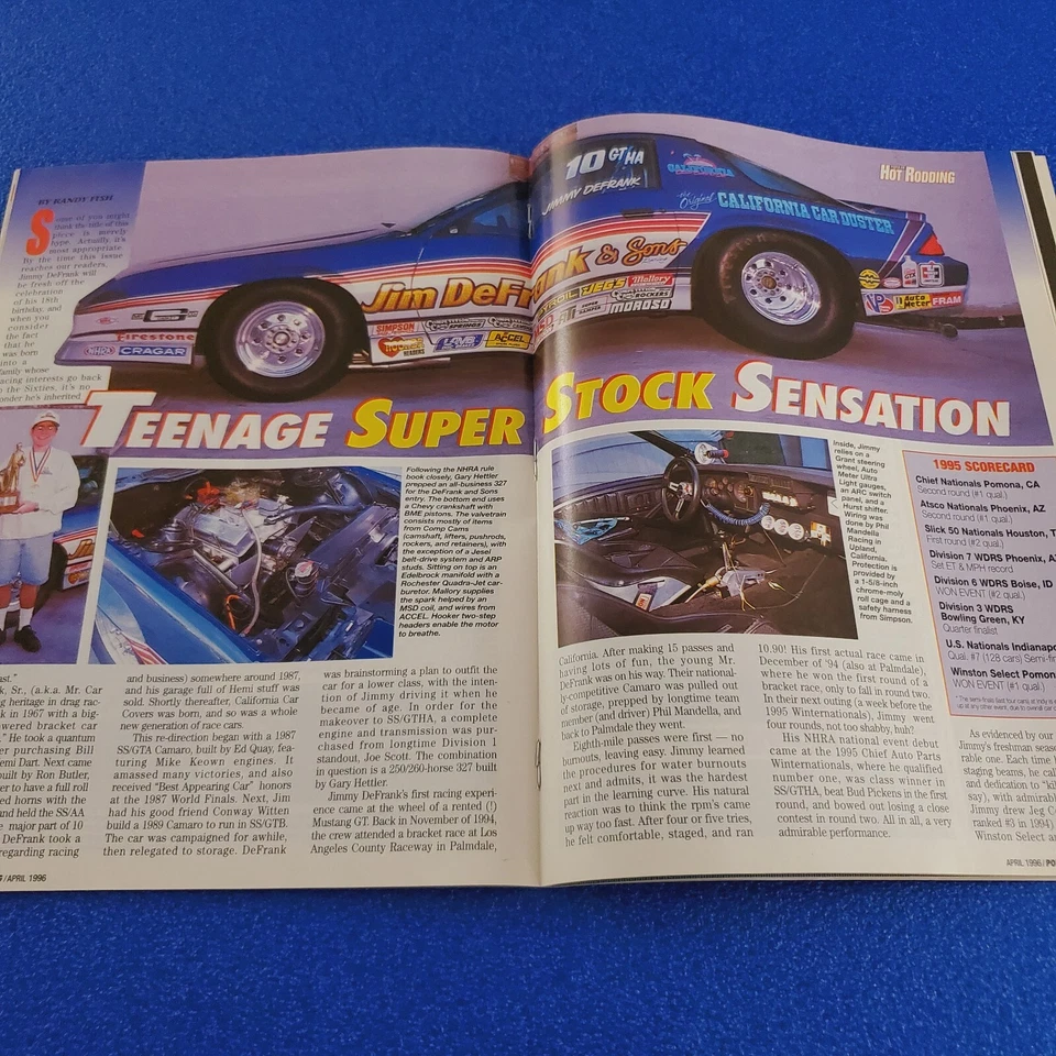 POPULAR HOT RODDING: TEENAGE S/STOCK SENSATION APRIL 1996 MAGAZINE SHIPS FREE - Image 2 of 4