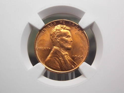 1944 "P" Lincoln WHEAT Cent Penny 1c NGC MS66 RD #043 *RED* Gem Unc BU ECC&C Inc