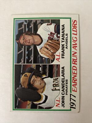1978 Topps Earned Run Avg Leaders John Candelaria & Frank Tanana Card #207