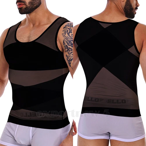 Corsetto superiore uomo miglior dimagrante body shaper trimmer controllo pancia serbatoio cintura maschio - Foto 26 di 31