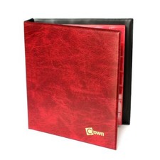 NEW CROWN BURGUND 221 CLASSIC COIN ALBUM  -10 PAGES AND 10 DIVIDERR