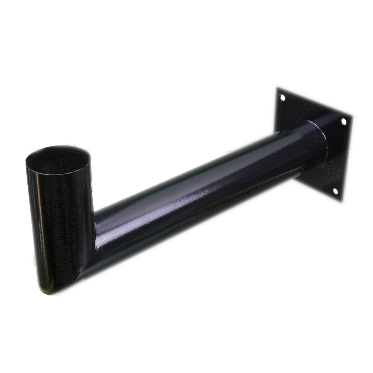 Poste de Pared de Acero Inoxidable Negro para Farola Solar UFO