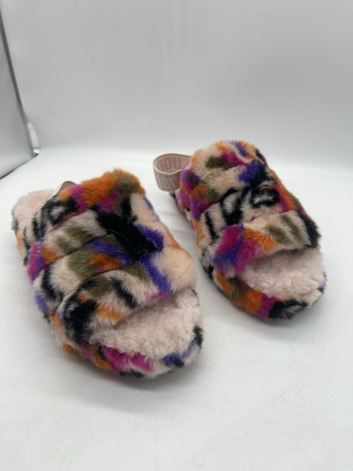 Ugg Fluff Yeah S N 1103865 slide pelle di pecora sandalo ciabatte donna taglia 8