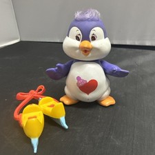 Vintage 1985 Care Bear Cousin Cozy Heart Penquin Figure W/Skates
