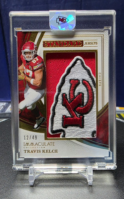 2025 Panini Immaculate Collection Gold /49 Travis Kelce Chiefs Patch Logo READ🔥