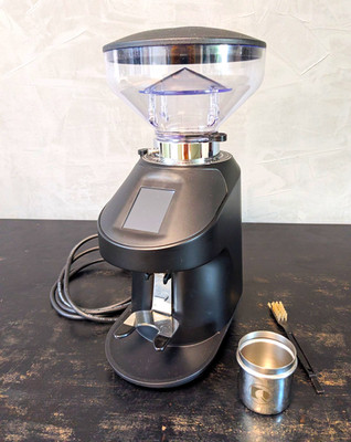 Quamar Nemo-Q E elektrische Kaffeemühle Espressomühle schwarz Made in Italy