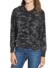 Sundry By Anthropologie Camo Athleisure Hoodie Womens Small Grey Lounge Gym