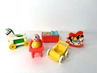 Vintage Fisher Price Little People Baby Yellow Bib & Nursery Accessories