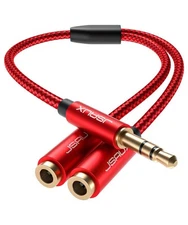 3.5mm, Audio Splitter 2 Female to 1 Male, Dual Headphone Adapter Compatible wit