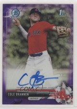 2017 Bowman Draft Chrome Pick Purple Refractor 98/250 Cole Brannen Auto 3x0