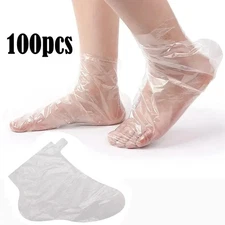 100 Pcs Moisturizing Foot Socks Disposable PE SPA Covers Cracked Heel Care