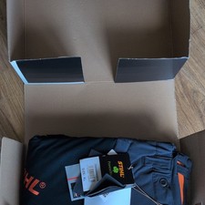 STIHL ForestWear Chainsaw Safety Protective Trousers Black/Grey Size XL