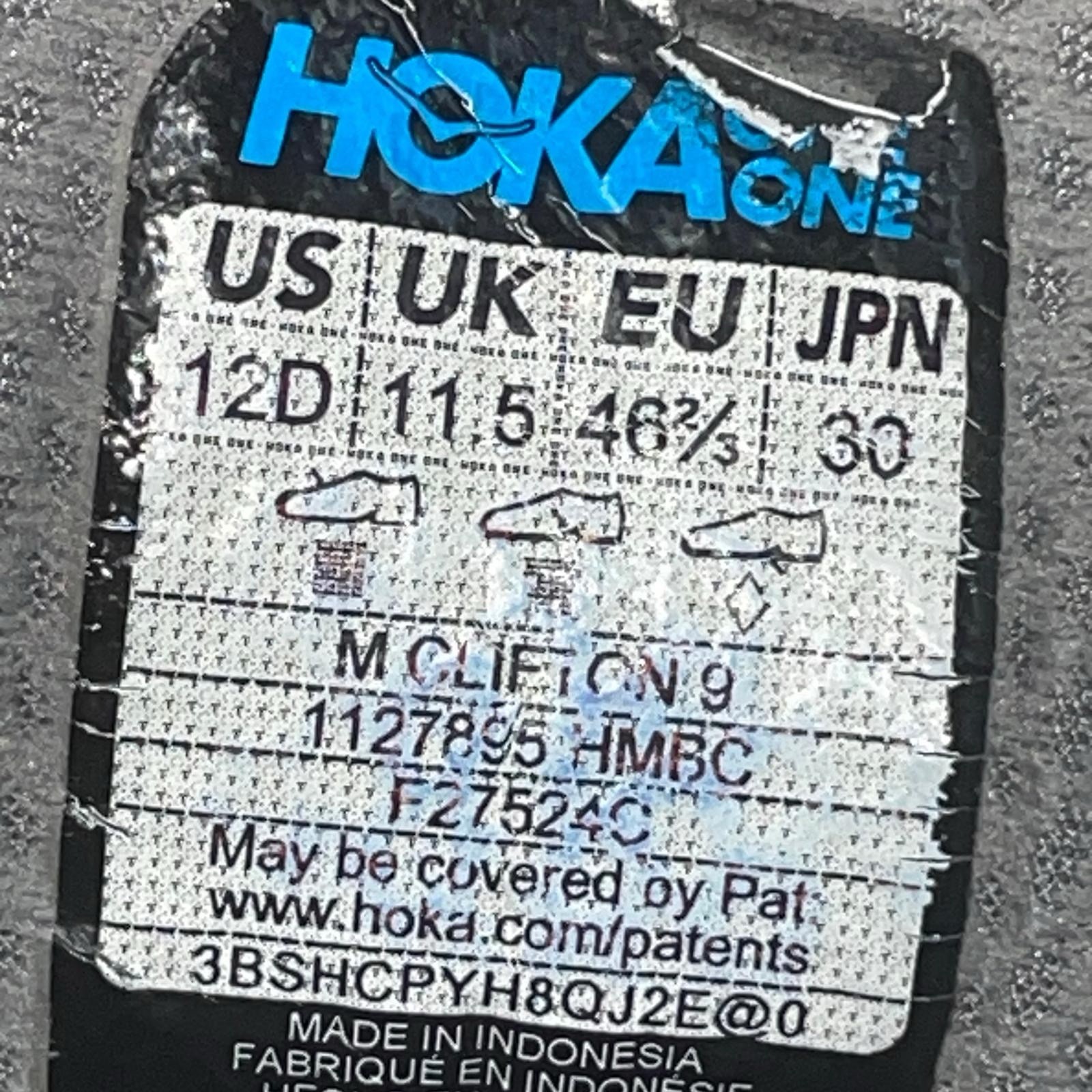 Hoka One One Clifton 9 Mens Size 12 Medium D Harbor Mist Sneakers 1127895 HMBC thumbnail 3