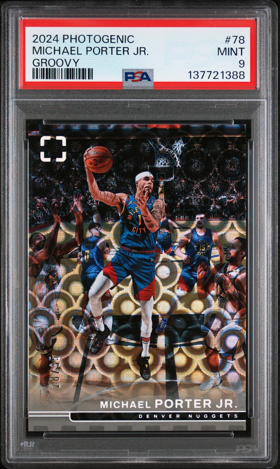 2024 PANINI PHOTOGENIC GROOVY #78 MICHAEL PORTER JR. 28/35 PSA 9