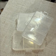 3 partition Transparent Storage Containers x4