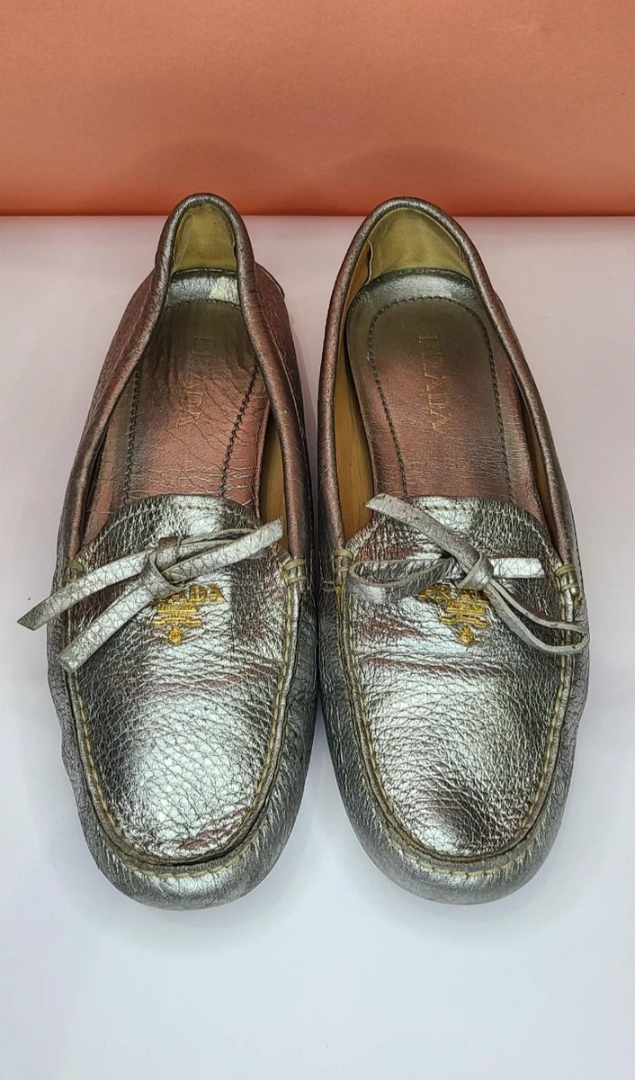 PRADA Silver Flats for Women for sale | eBay