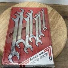 Snap On Vs807b 7 Piece 4-way Angle Head Open End Wrench Set New Sealed Usat