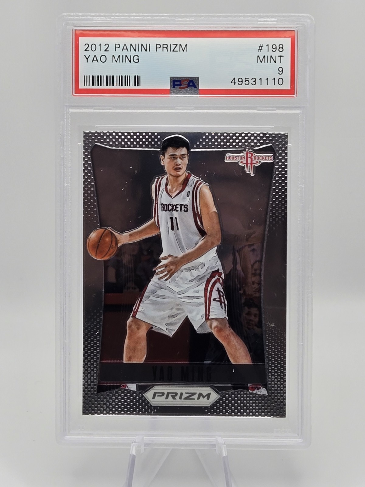 2012-13 Panini Prizm Yao Ming #198 PSA 9 Mint Houston Rockets