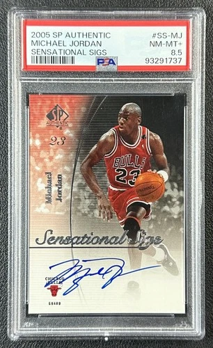 MICHAEL JORDAN PSA 8.5 2005-06 SP AUTHENTIC #SS-MJ SENSATIONAL SIGS ON-CARD AUTO