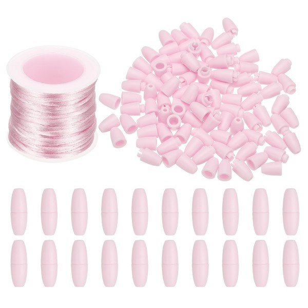 24Mm SicherheitsverschlüSse Mit 10M Nylonband, 30Er-Set FüR Diy Schmuck, Pink-image