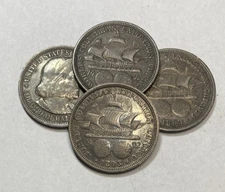 4 Pc 1893 Columbian Exposition Half Dollars Richly Toned