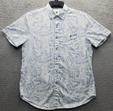 Copper & Oak Shirt Men's Medium Multi Geometric Long Sleeve Collared Button Down