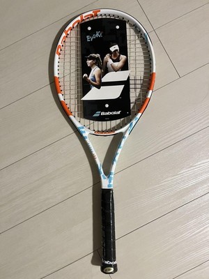 Babolat Evoke 102 Women's Strung Tennis Racket Blue White Orange 270g 0614