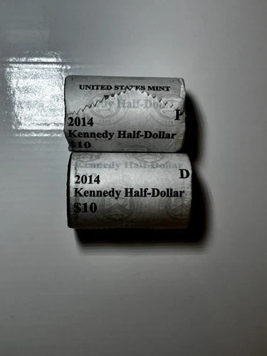 2014 P  & D Kennedy Half Dollar - US Mint Rolls - 50th Anniversary Uncirculated