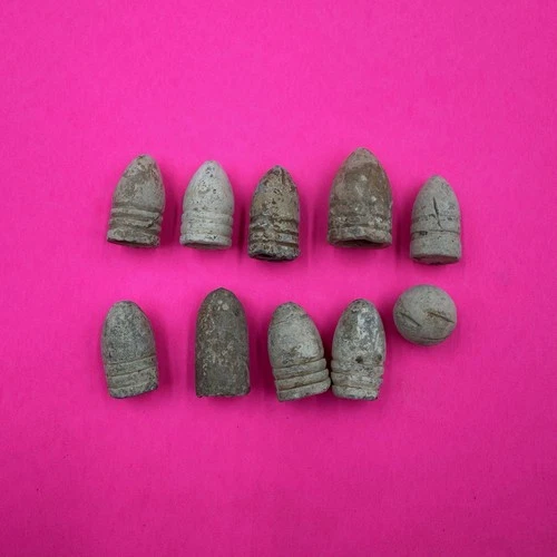 10 Different Various Confederate & Union Civil War Bullets Lot 1