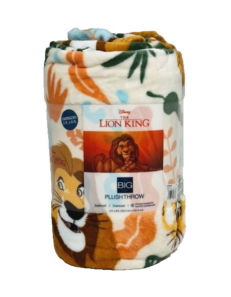 Disney The Lion King Oversized Plush Throw Blanket – Super Soft Simba Print